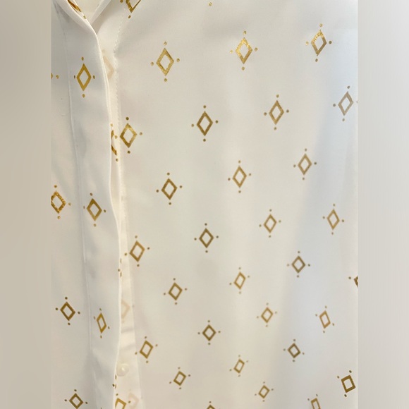 H&M white and gold blouse - Picture 2 of 2